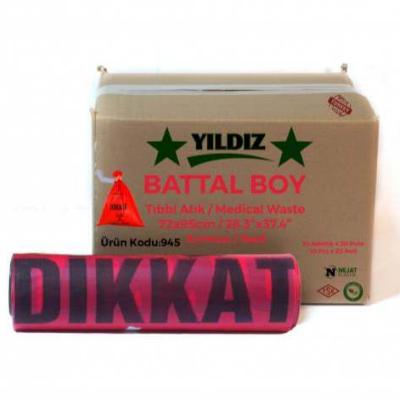 Yıldız Battal Boy Tıbbi Atık Çöp Torbası Ürün Kodu:945
