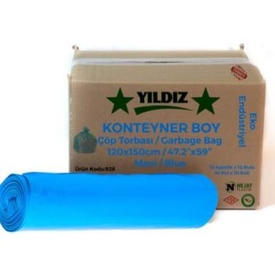 Nejat Plastik 120x150 Çöp Torbası  Mavi Rulo 800 Gr 10x10 Adet
