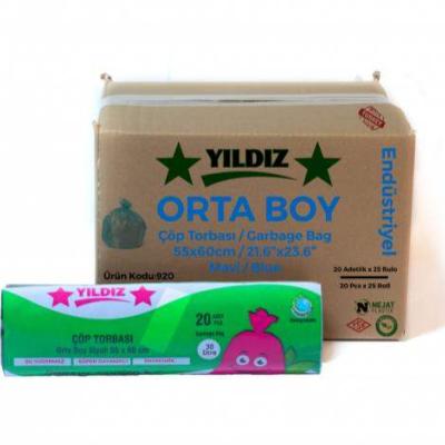 Yıldız Endüstriyel Orta Boy Mavi Çöp Torbası Ürün Kodu:920